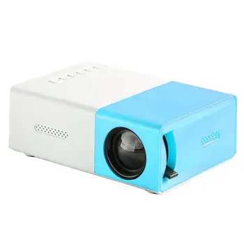 Portátil Mini Proyector los Proyectores de alta definición al aire libre 1080P de Video Inalámbrico del Proyector Para cine en Casa de la Película Azul Y Blanco