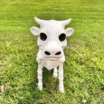 1PCS de Resina Falso Figurillas de Vaca Esqueleto Ornamento de la Artesanía en 3D de Animales con Esqueleto de Vaca Escultura para Bar Restaurante la Decoración del Hogar