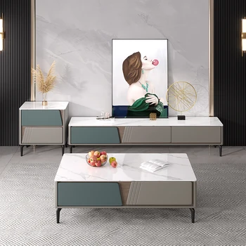 Pizarra mesa de café mueble de TELEVISIÓN combinación Nórdicos salón pequeño apartamento de estilo moderno minimalista, planta alta mueble de TELEVISIÓN