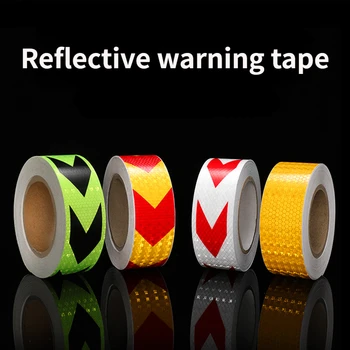 De rojo y blanco, reflectante de la etiqueta engomada del PVC de la cinta reflectante punto de inspección anual luminoso de advertencia de seguridad guiar advertencia cuerpo de la etiqueta engomada