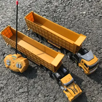 RC Truck 1:48 de Control Remoto de Ingeniería de Vehículos Semi-remolque Cisterna de Radio control de Coches de Juguetes para Niños de Niños de Niños de Regalos