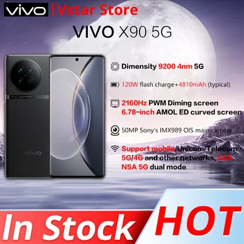 Oficial Original Nuevo VIVO X90 5G NFC 6.78 pulgadas AMOLED MTK Dimensity 9200 4800Mah 120W Super Charge 50MP Android 13