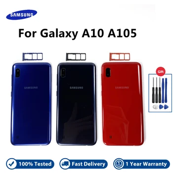 Nuevo Para Samsung Galaxy A10 Posterior de la Batería de la Cubierta de Vidrio de la Tapa de la Carcasa de la Puerta de la caja Trasera Para Samsung SM-A105F SM-A105G SM-A105M SM-A105F