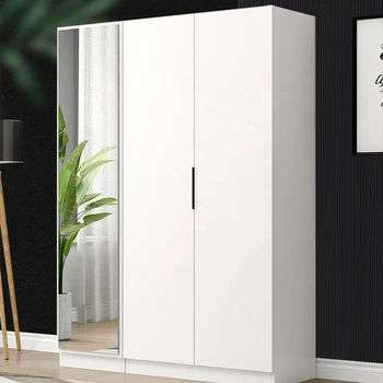 2022 de la venta caliente de alta brillante personalizados de lujo de 2 puertas 4 puertas de madera, dormitorio armario armario con espejo