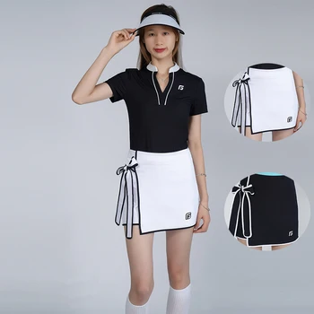Golfist Mujeres pantalones Cortos de Golf de las Señoras Transpirable Arco de Una línea de Falda Niña de Cintura Alta Slim Fit Pantskirts Estilo coreano Deporte Culottes