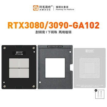 Amaoe BGA Reballing Plantilla de la Estación de Kits para GPU RTX3080/3090-GA102 RTX3080TI RTX3090TI