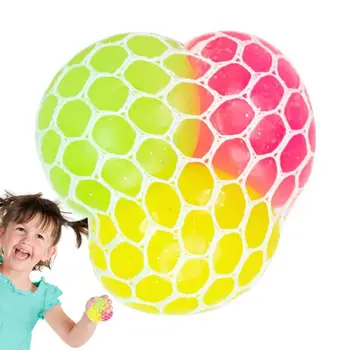 Apretar las Bolas Para los Niños de Tres Colores a los Niños Apriete los Juguetes de Uva Bolas Decorativas Suave de TPR a los Niños la Diversión de Juguete Para los Familiares Adultos de los Niños
