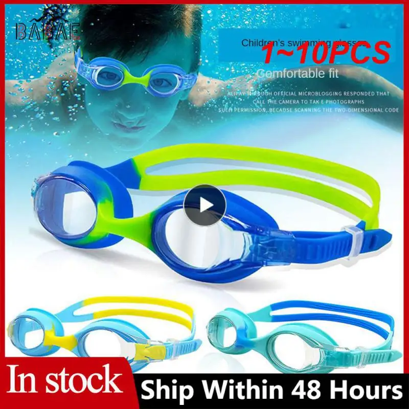 1~10PCS Profesional de los Niños de colores de Silicona Gafas de Natación Anti Niebla UV Gafas de Natación Silicona Impermeable Gafas de Natación . ' - ' . 0