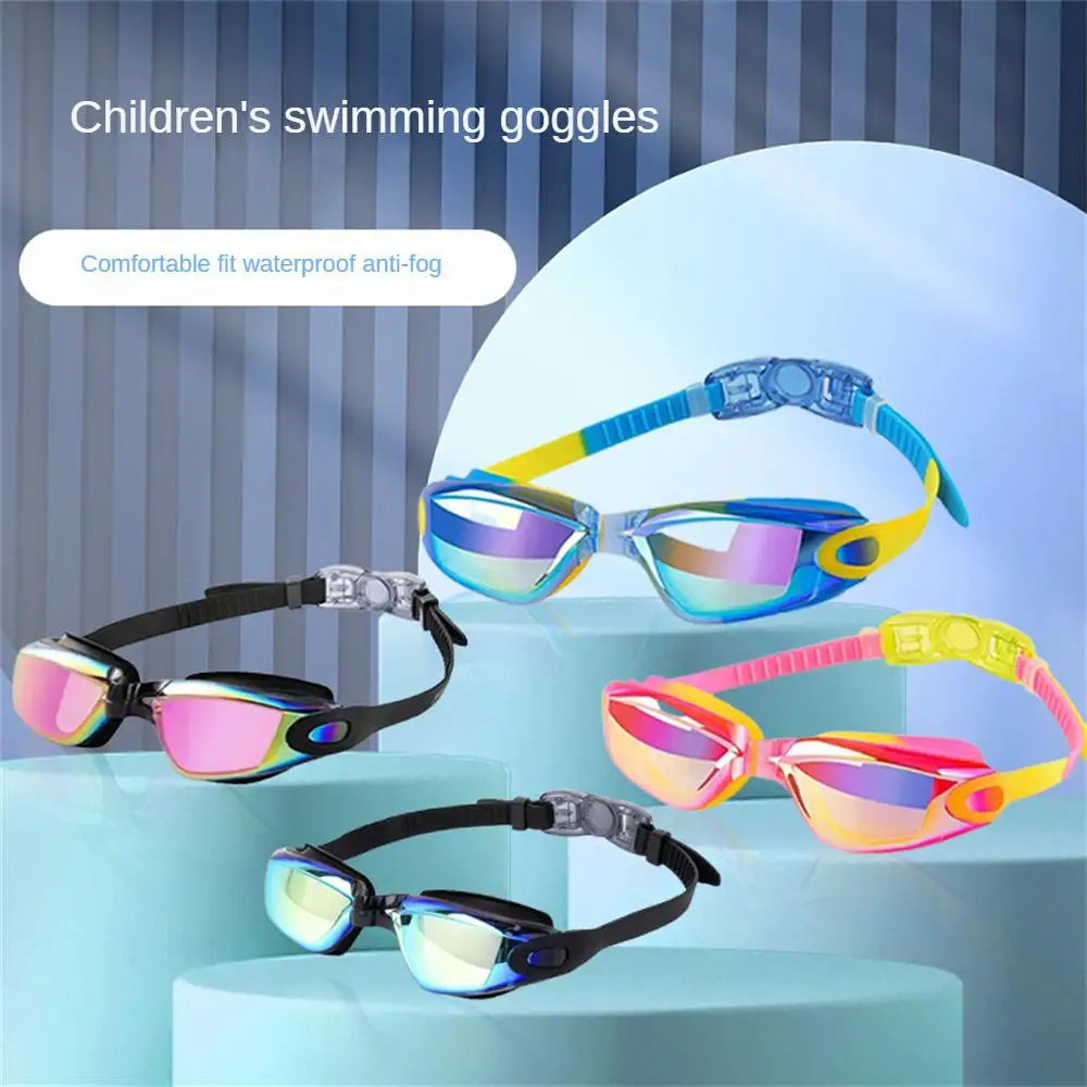 1~10PCS Profesional de los Niños de colores de Silicona Gafas de Natación Anti Niebla UV Gafas de Natación Silicona Impermeable Gafas de Natación . ' - ' . 1