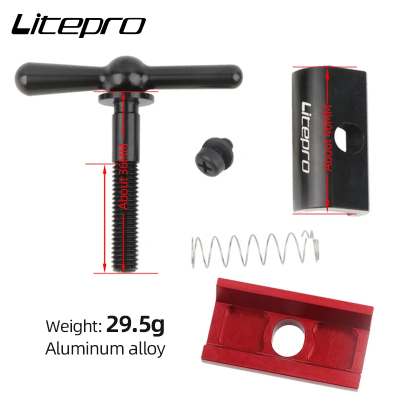 Litepro Hebilla de hebijón adecuado para el pequeño de tela plegable bicicleta Plegable C Abrazadera de Aluminio Durable de la Aleación de los componentes de la Bicicleta Accesorios . ' - ' . 5