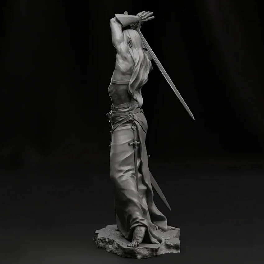 Unassambled 1/24 antigua fantasía de hombre soldado figura de Resina de la figura en miniatura modelo de kits Sin pintar . ' - ' . 2