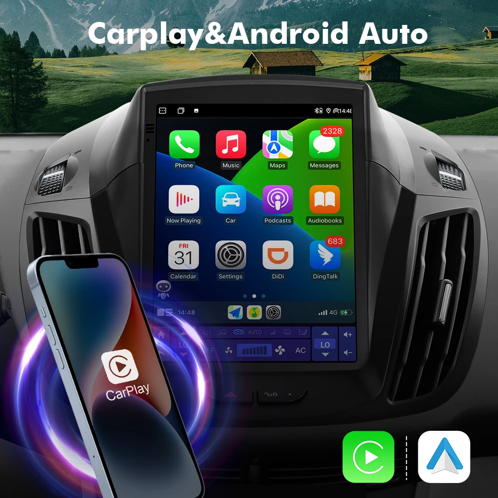 La Radio del coche AUMUME Android 12 Para el Kuga 2 Escape 3 C-Max 2012-2019 Android Auto Coche Reproductor Multimedia de Navegación GPS Carplay . ' - ' . 3