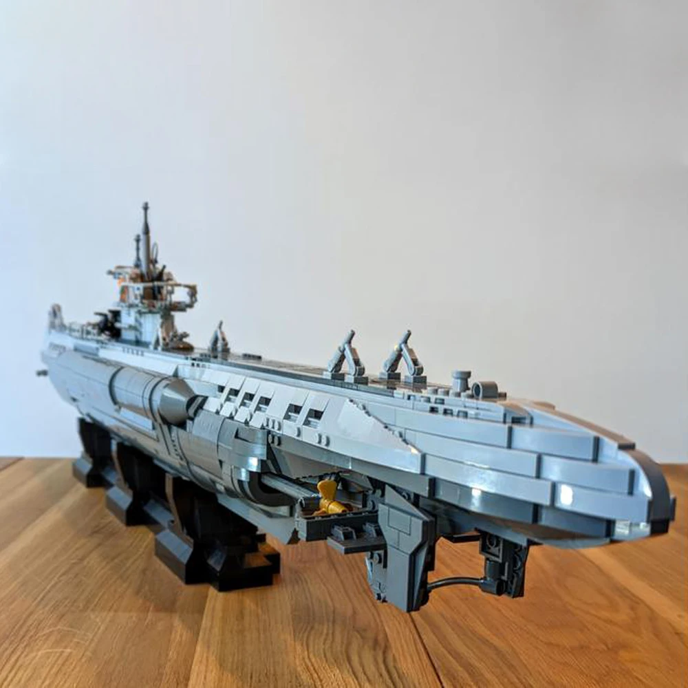 Gobricks MOC Militares, de Combate U-Boat Tipo VIIC Buque de guerra de la Construcción de Bloques de la II Guerra Mundial los Submarinos alemanes en Ladrillo Juguetes para los Niños Regalo . ' - ' . 0