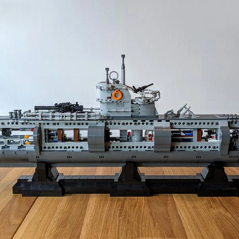 Gobricks MOC Militares, de Combate U-Boat Tipo VIIC Buque de guerra de la Construcción de Bloques de la II Guerra Mundial los Submarinos alemanes en Ladrillo Juguetes para los Niños Regalo . ' - ' . 3