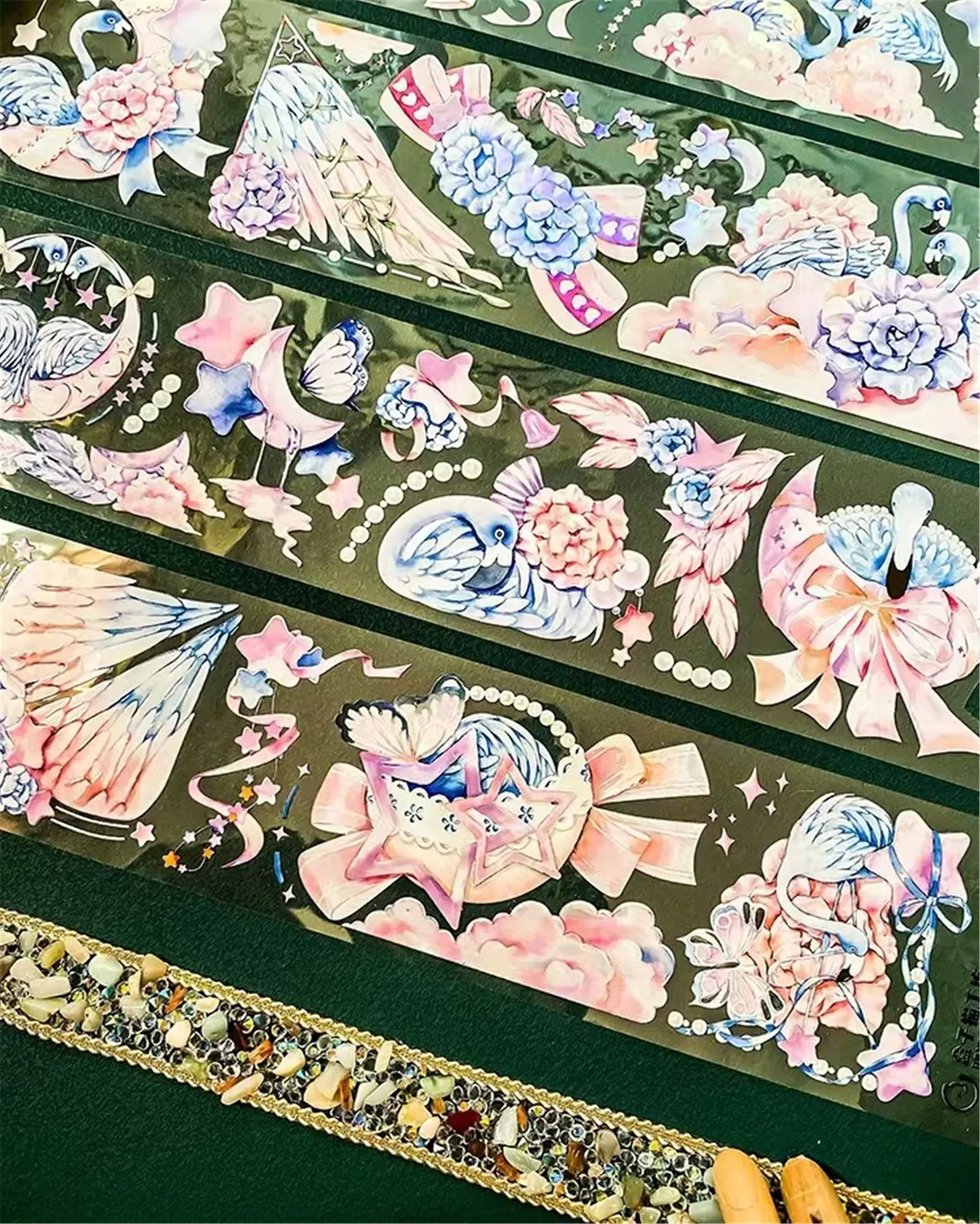 Vintage de la Grúa Pluma Estrella Sueño Washi PET para la Fabricación de Tarjetas de BRICOLAJE Scrapbooking Plan Decorativo Pegatina . ' - ' . 3