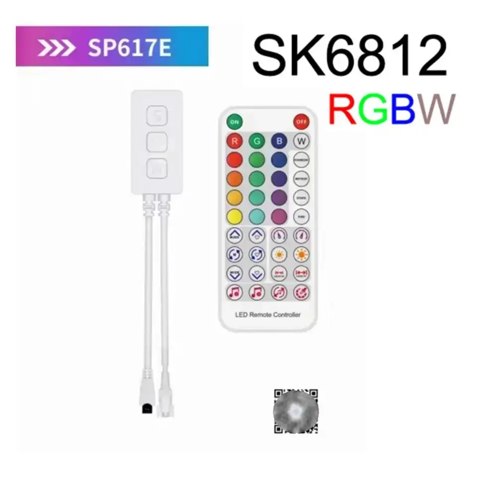SP617E DC5V-24 SK6812 RGBW Música Controlador Construido En el Mic WS2814 TM1824 SM16704 UCS2904 LED Tira de Luz Bluetooth App IOS Android . ' - ' . 5