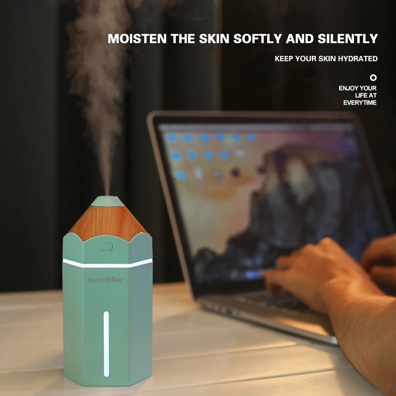 ELOOLE Lápiz de Aire Humidificador USB Ultrasónico de Aromaterapia, Difusor de Aroma Mist Maker Nebulizador Mini Purificador de Aire Humidificador . ' - ' . 1