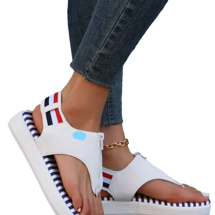 Nuevo de la Moda las Mujeres Más el Tamaño de la Plataforma Sandalias de las Señoras Sandalias de PVC de la PU de las Mujeres Sandalias de 2023 Nuevos Zapatos de Verano de la Cremallera . ' - ' . 4