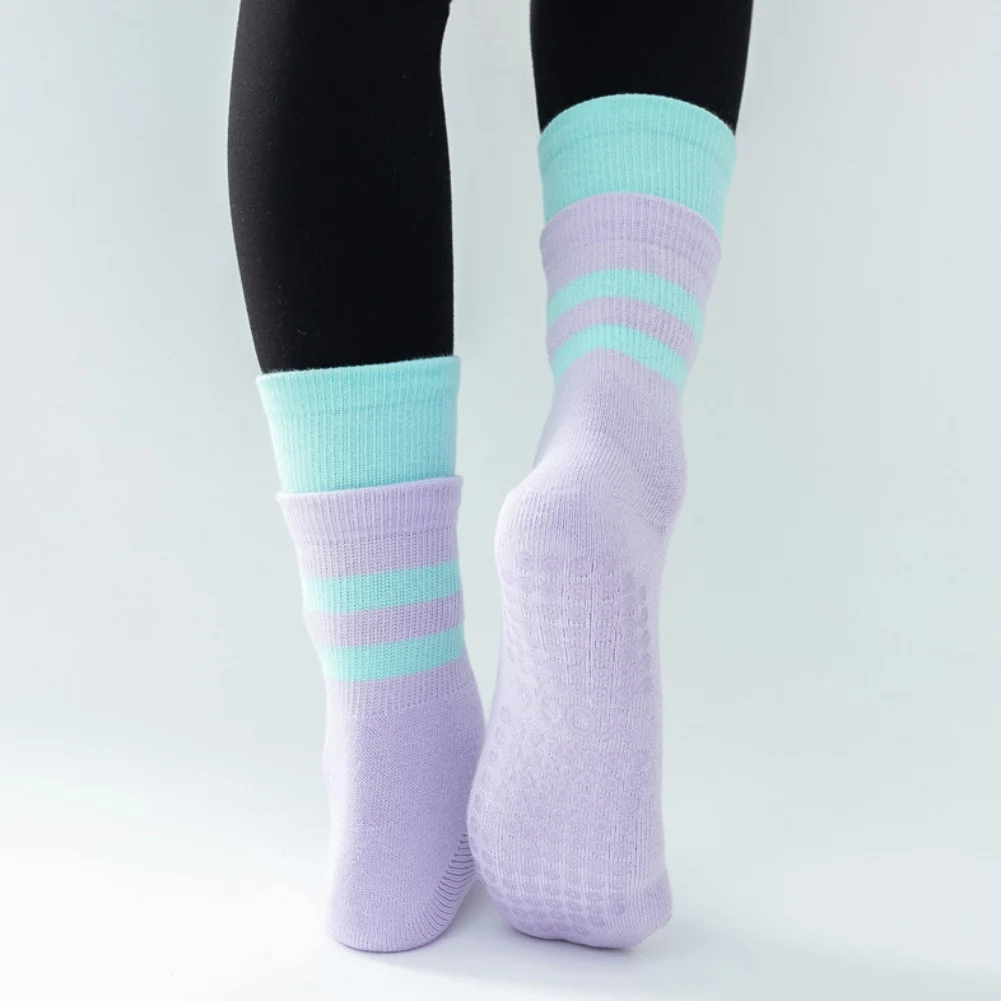 2 piezas de las Mujeres medias de Compresión antideslizante Transpirable Yoga Calcetines de los Deportes . ' - ' . 3