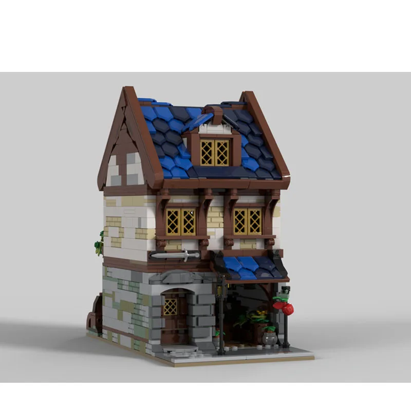 Nuevo MOC-154878 Modular de Mercado y Tienda de Antigüedades 1653PCS • Modular de bloques de Construcción de Juguetes para los Niños Regalos de Cumpleaños ChristmasDIY Regalos . ' - ' . 4