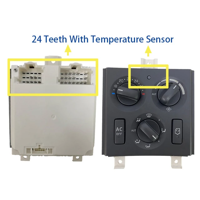 Coche Combinado Interruptores para Volvo de CA del Panel de Control de Interruptor con Sensor de Temperatura del Aire Acondicionado de la Unidad de Control del Calentador de 21318121 . ' - ' . 4