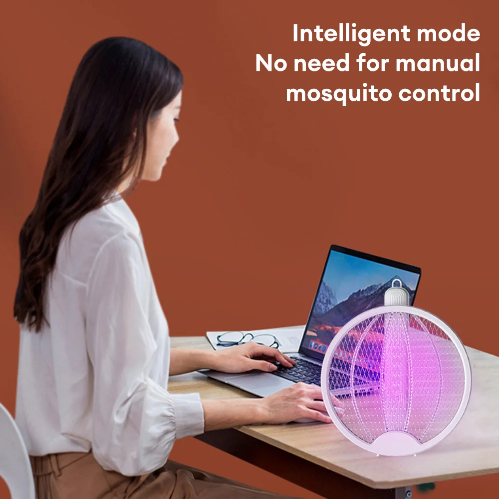 4 En 1 Eléctrico del Mosquito Raqueta Plegable USB Recargable UV Mosquito Lámpara de Luz de Onda de Mosquitos Señuelo Eléctrico Insecto Asesino . ' - ' . 2