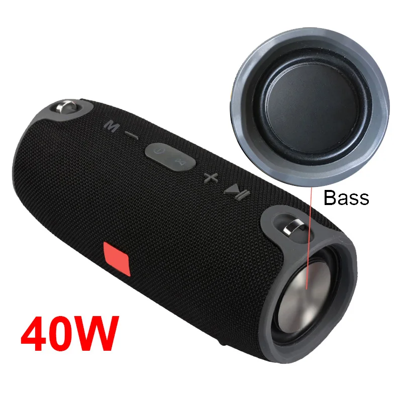3600mAh 40W TWS Altavoz Bluetooth Portátil Impermeable de la PC de la columna de la bass Music Player Subwoofer estéreo portátil BT AUX TF caixinha de som . ' - ' . 0
