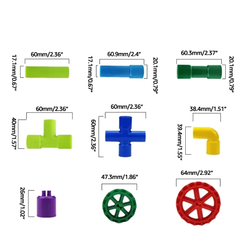 Desarrollo de Construcción de Juguete 3-D de Puzzle de Bloques para w/ Coloridas Piezas de Tuberías para los Niños Montessori de Aprendizaje Temprano .Dropship . ' - ' . 0