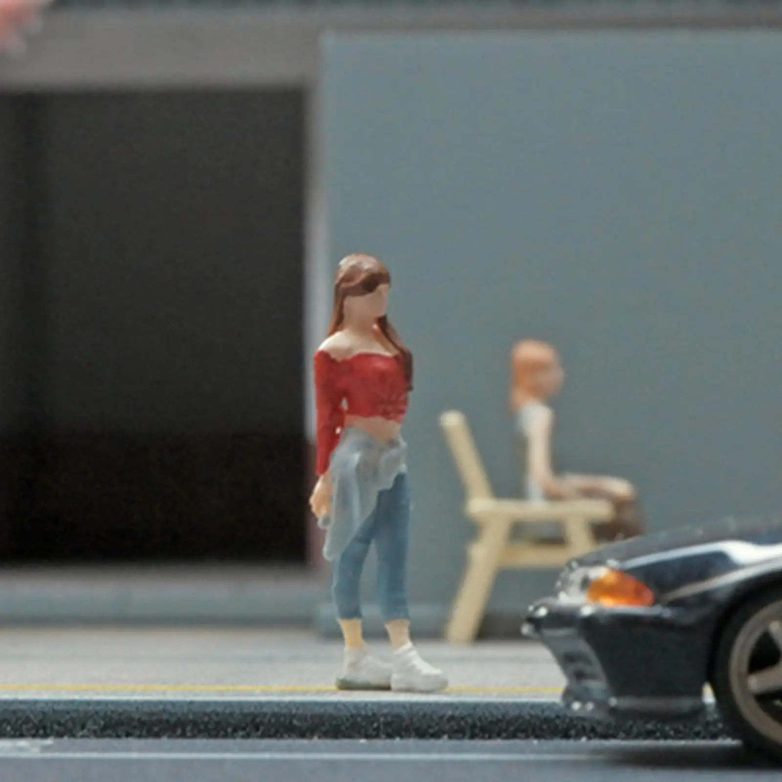 Miniatura de la Escena a la Gente de Pie para el Edificio de Arquitectura Diorama de BRICOLAJE Escena . ' - ' . 3