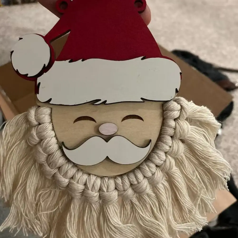 Santa Claus Borla Colgante de Madera con Encanto Santa Claus de la Borla de Adornos para fiestas de Navidad de Parte de los Suministros de bordes Suaves Colgando . ' - ' . 0