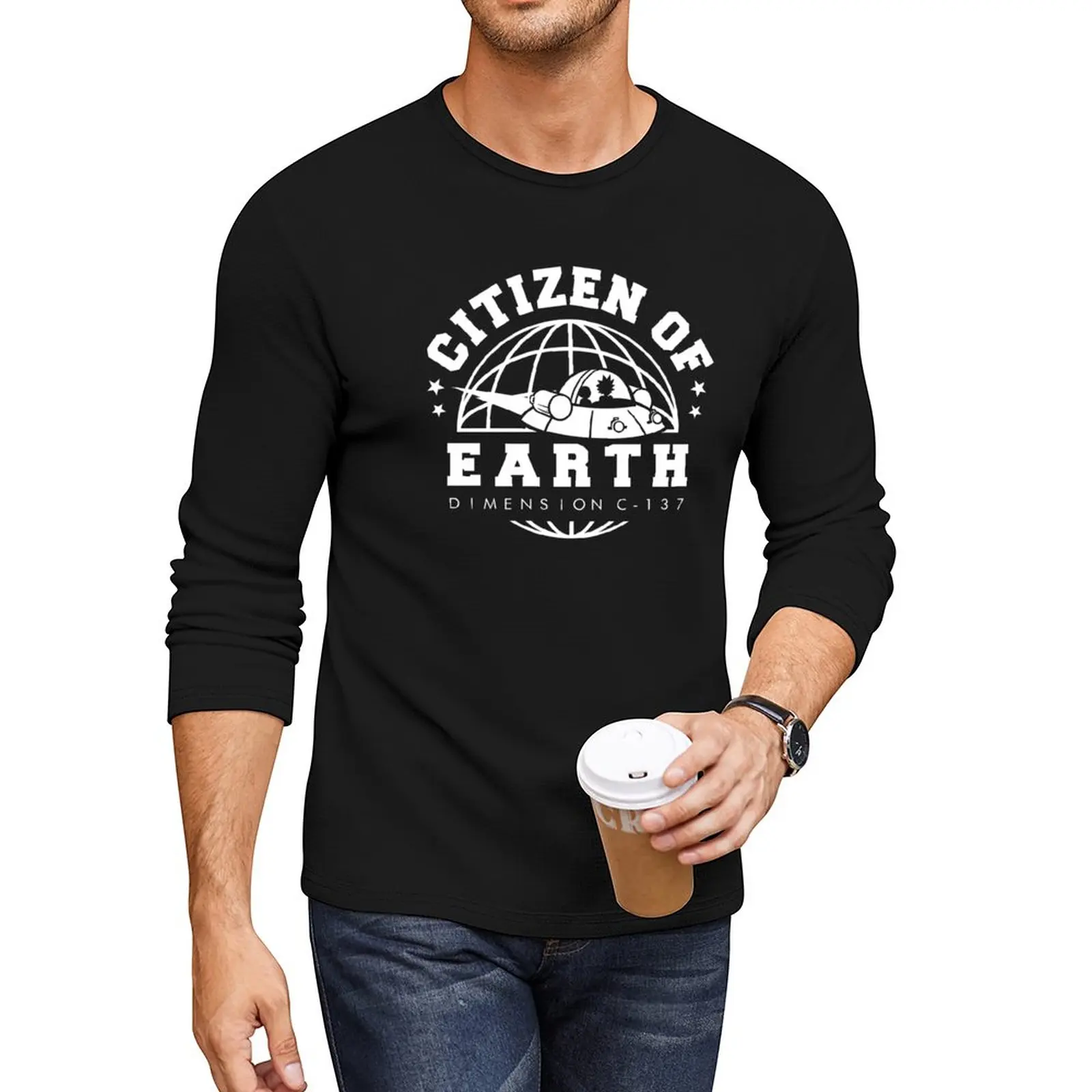 Nueva Dimensión de la Tierra C-137 Larga T-Shirt de gran tamaño camisetas de anime de ropa camisetas de hombre nueva edición de camiseta de los hombres guarniciones . ' - ' . 0