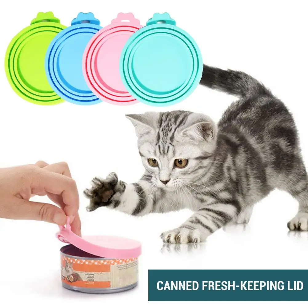 La mascota Puede Tapa Universal de Silicona de Alimentos para Mascotas Pueden Cubre un Buen Sellado a prueba de Fugas Fácil De Limpiar Gato Puede frascos de Alimentos Para Mascotas de Almacenamiento . ' - ' . 0