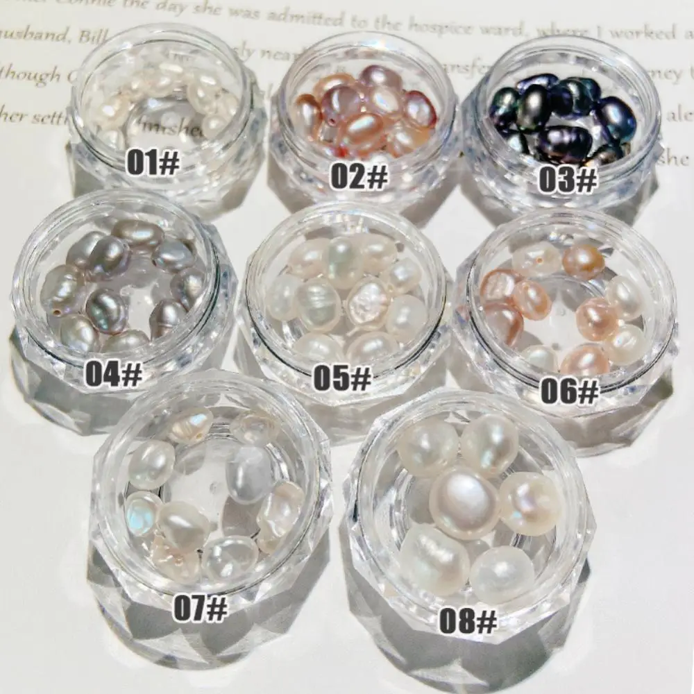 1~15PCS de Estilo Japonés de agua Dulce Natural de la Perla Arte de Uñas Decoración Elegante Barroco Perla Manicura Accesorios Mayorista . ' - ' . 2