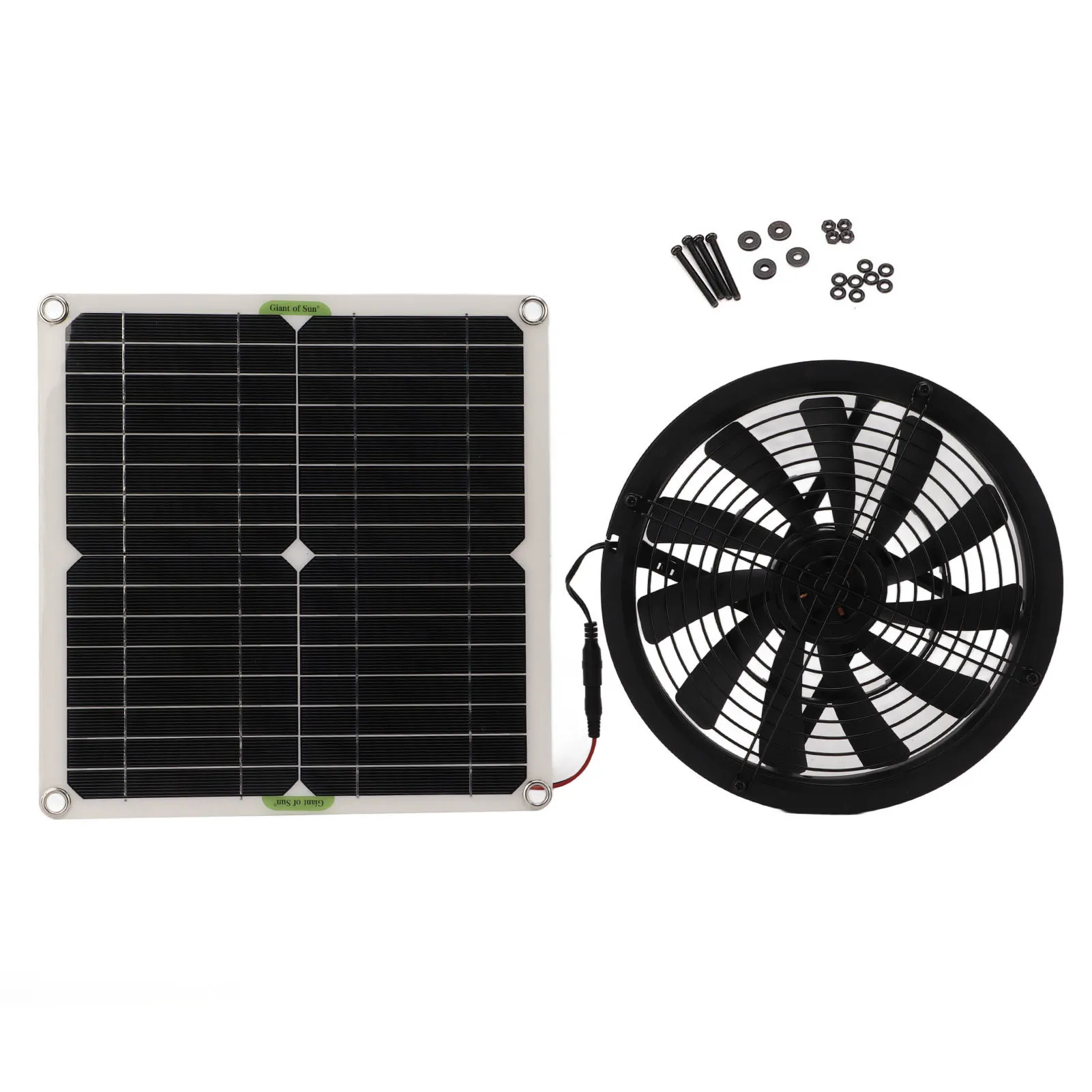 El Panel Solar de Ventilador Impulsado 10en el Diámetro de Una Pieza de Estampación Panel Solar Kit de Ventilador Ventilador de Refrigeración para la RV Yate de Invernaderos . ' - ' . 0