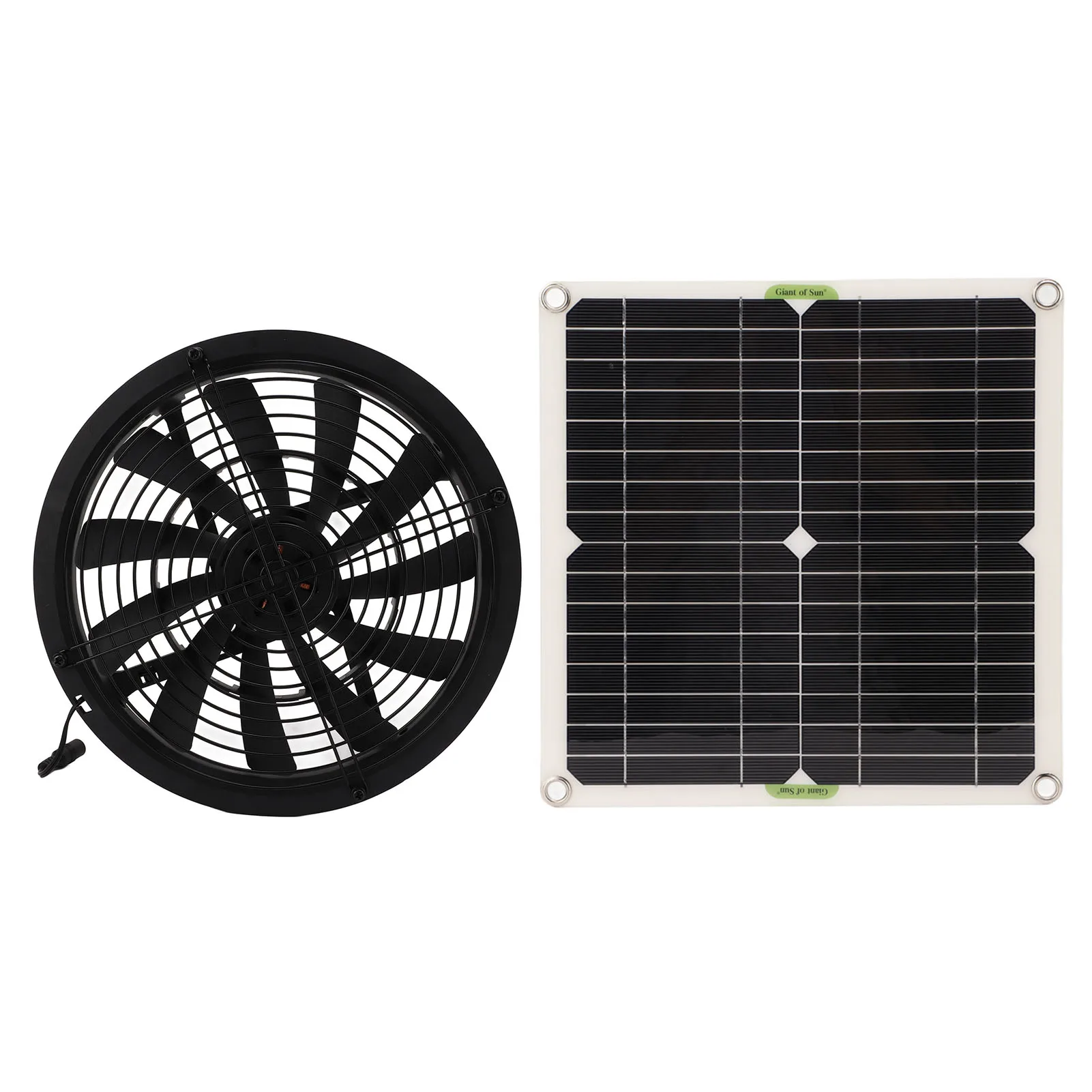 El Panel Solar de Ventilador Impulsado 10en el Diámetro de Una Pieza de Estampación Panel Solar Kit de Ventilador Ventilador de Refrigeración para la RV Yate de Invernaderos . ' - ' . 1