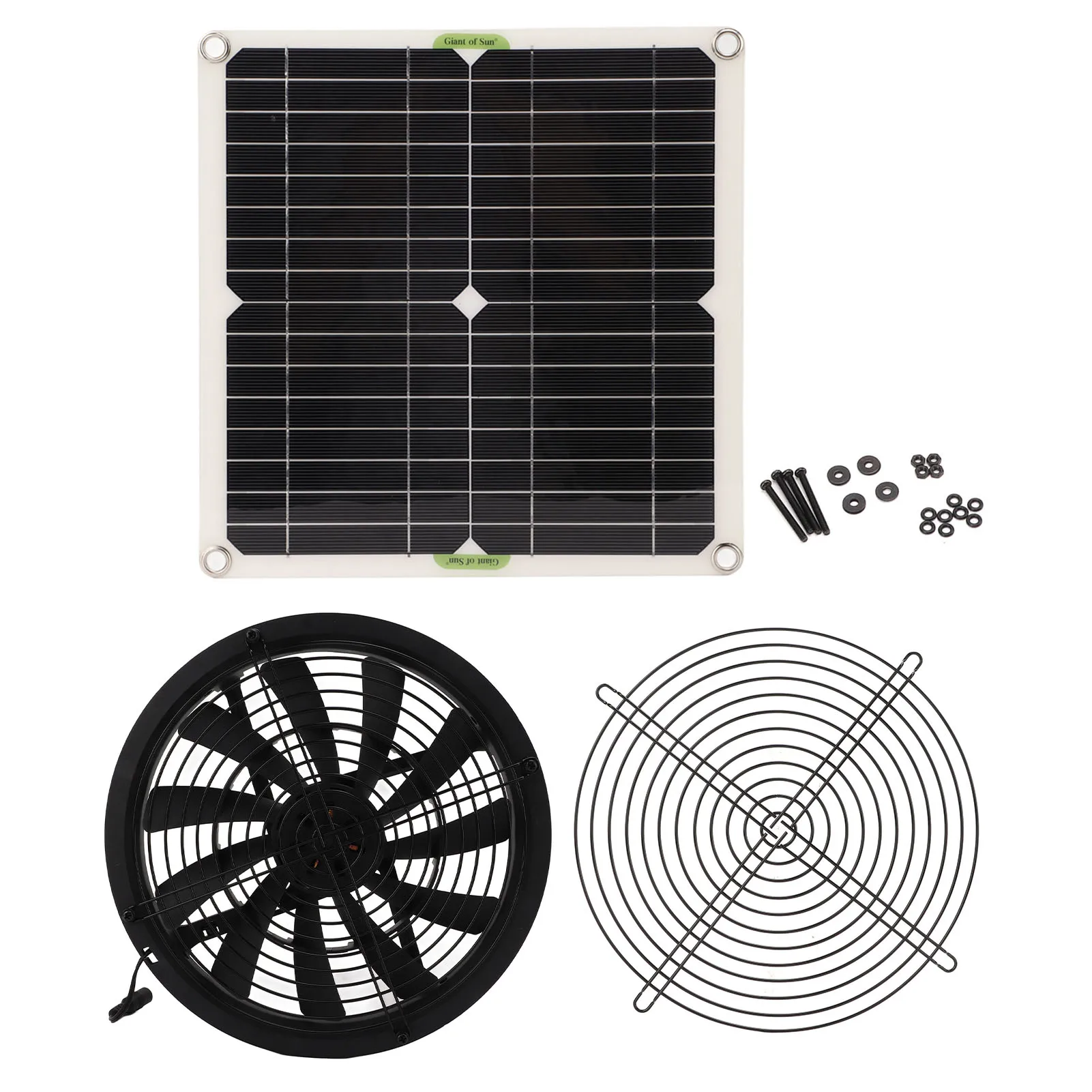El Panel Solar de Ventilador Impulsado 10en el Diámetro de Una Pieza de Estampación Panel Solar Kit de Ventilador Ventilador de Refrigeración para la RV Yate de Invernaderos . ' - ' . 5
