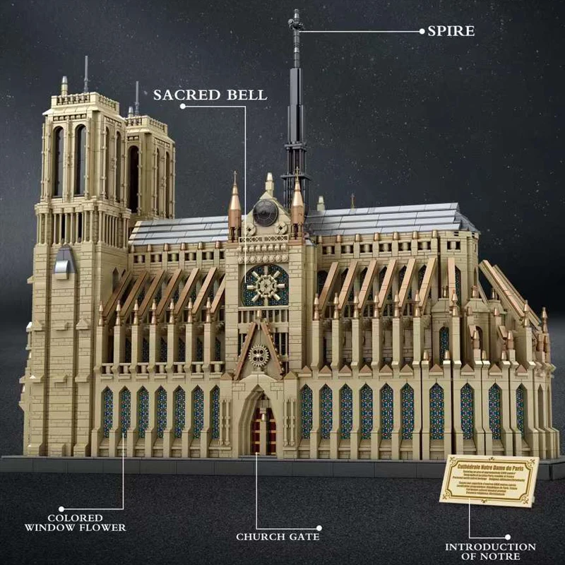 EN STOCK 8868pcs MOC Idea de Notre Dame de París Kit de Construcción para los Adultos la Construcción de Bloques, Ladrillos Montaje de Conjunto de Regalo de Navidad . ' - ' . 3