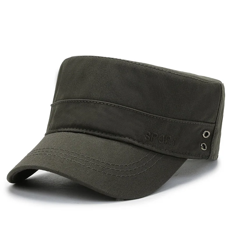 Sombrero militar de los hombres de la plana sombrero al aire libre, la pesca casual al aire libre de la moda del sombrero de moda gorras para hombres con sombreros negros para los hombres de la fuerza aérea de sombrero . ' - ' . 5