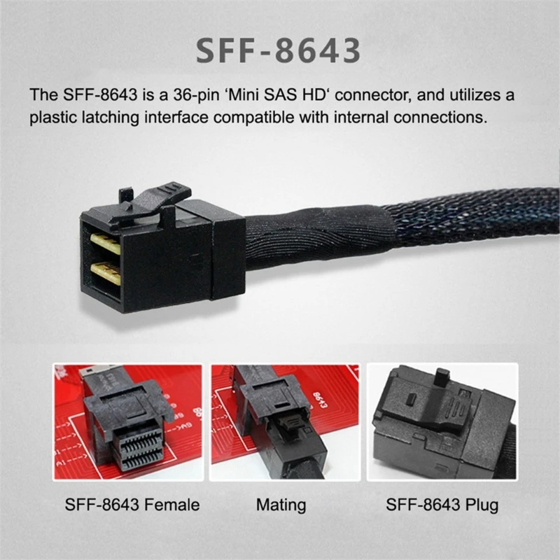 SFF-8643 A SFF-8643 36Pin Convertidor de Transferencia de Datos de Cables - para Disco Duro del Servidor de Dropship . ' - ' . 4
