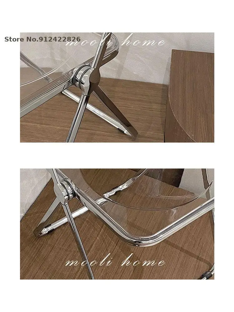 Nórdico moderno, transparente, silla plegable ins de mimbre silla de comedor estudio de fotografía de ACRÍLICO de la SILLA . ' - ' . 5