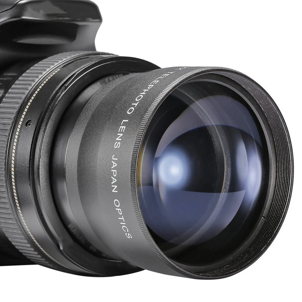 58 2X Lente Telefoto Teleobjetivo Convertidor para Canon Nikon Sony Pentax 18-55mm . ' - ' . 1