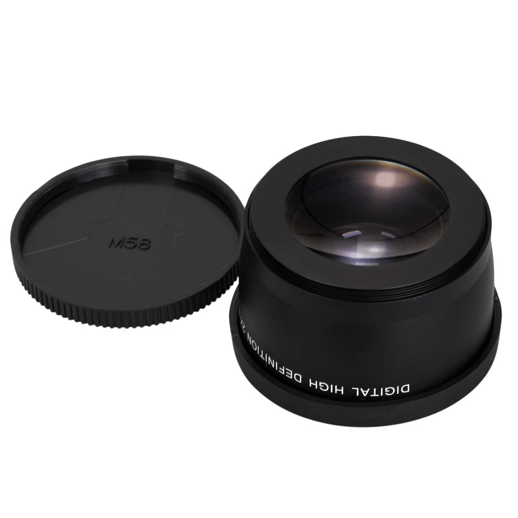 58 2X Lente Telefoto Teleobjetivo Convertidor para Canon Nikon Sony Pentax 18-55mm . ' - ' . 2