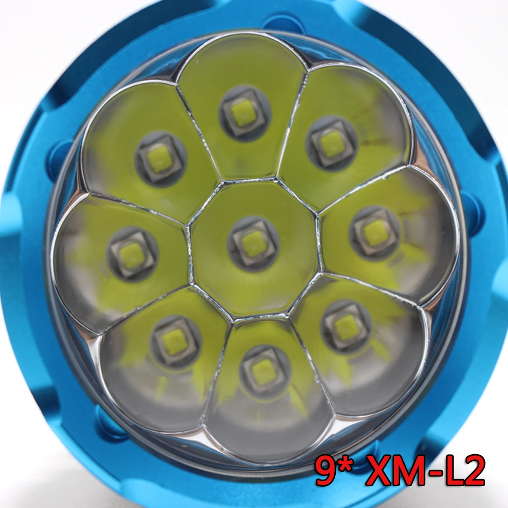 Buceo Linterna 9x XML L2 Subacuática del LED 3 modos de la prenda Impermeable LED de la Linterna del salto del Flash de la Luz de la Lámpara Táctica de Caza Linterna . ' - ' . 5