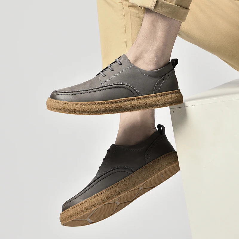 De los hombres casual zapatos de cuero 2023 nuevas empresas Británicas de cuero de estilo de zapatos de trabajo . ' - ' . 1
