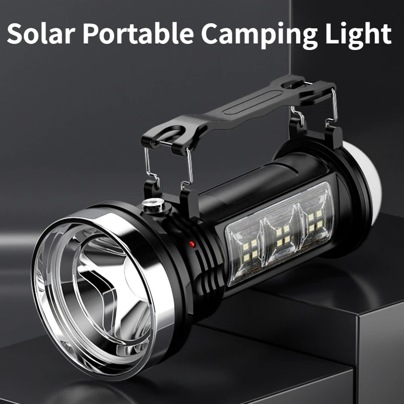 Solar LED del Reflector al aire libre de Alta Potencia de Carga USB Linterna de Camping, Tres de la Fuente de Luz Portátil Impermeable Linterna Senderismo . ' - ' . 0