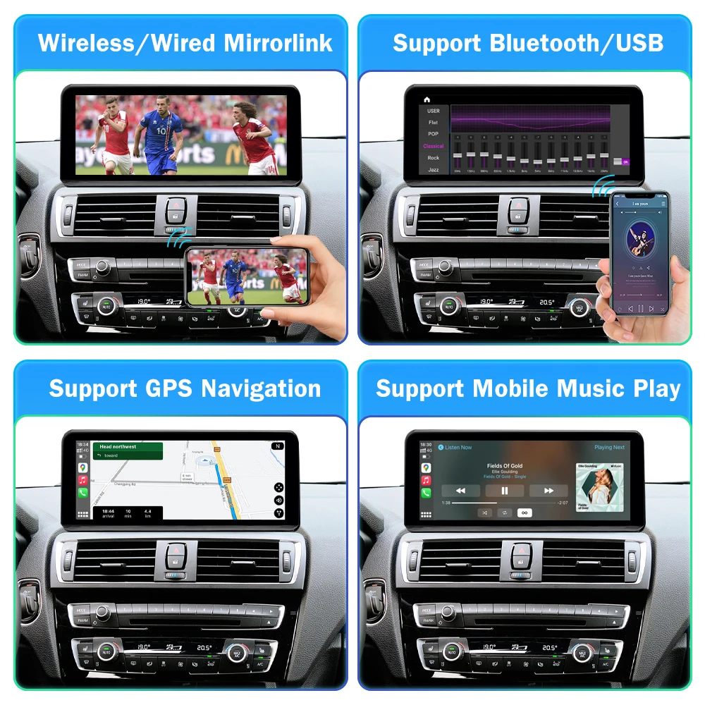 Qualcomm Android 12 Estéreo de la Unidad principal para BMW 1,2 Serie F20/F21/F23 F45 2013-2016 NBT con CarPlay Auto de Navegación GPS . ' - ' . 4