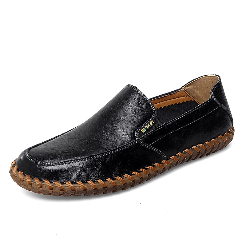 2023 Nuevos Mocasines de Cuero de los Hombres de Diseño Mocasín de la Moda de Deslizamiento sobre el Plano Suave de los Hombres Casuales Zapatos de Varón Adulto Calzado hecho a Mano Zapatos del Barco . ' - ' . 5