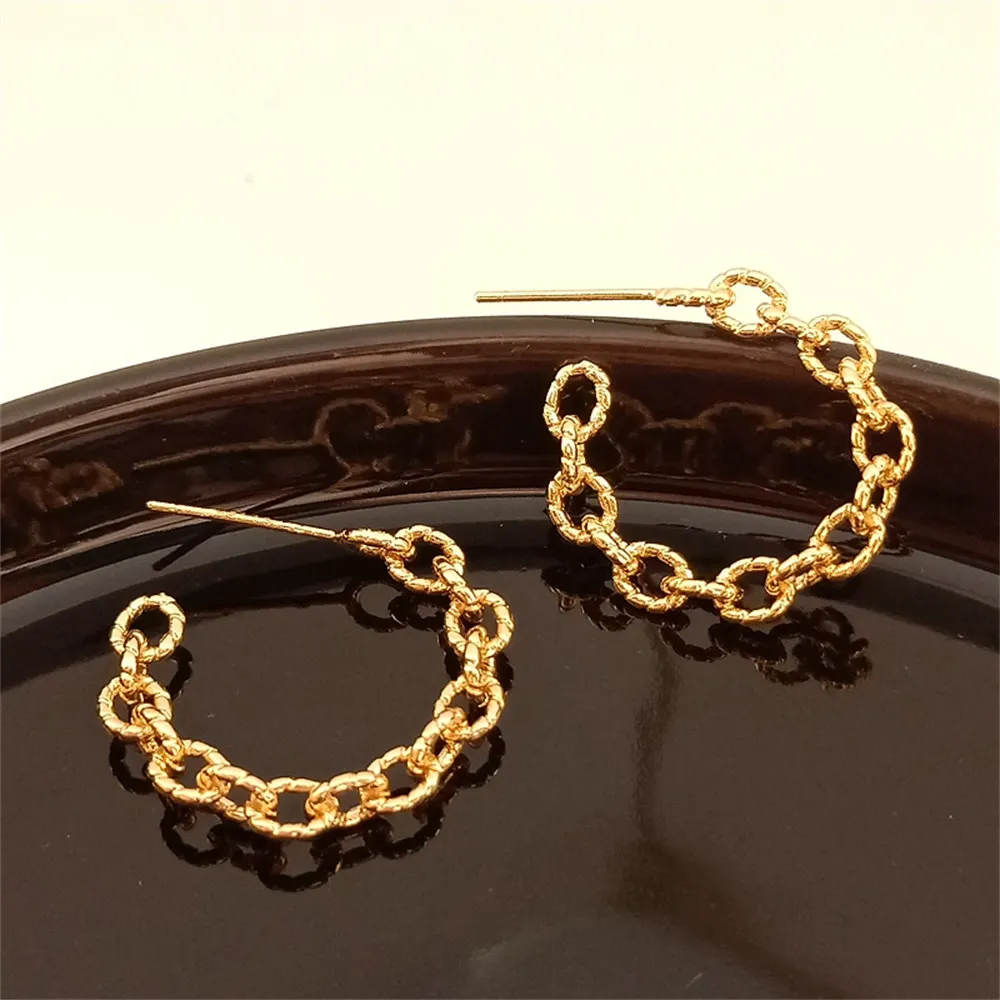 Cobre Plateado Grueso de Oro Pendiente de Pin C-anillo de Cadena Pendiente de BRICOLAJE Accesorios de la Joyería de 25mm . ' - ' . 3
