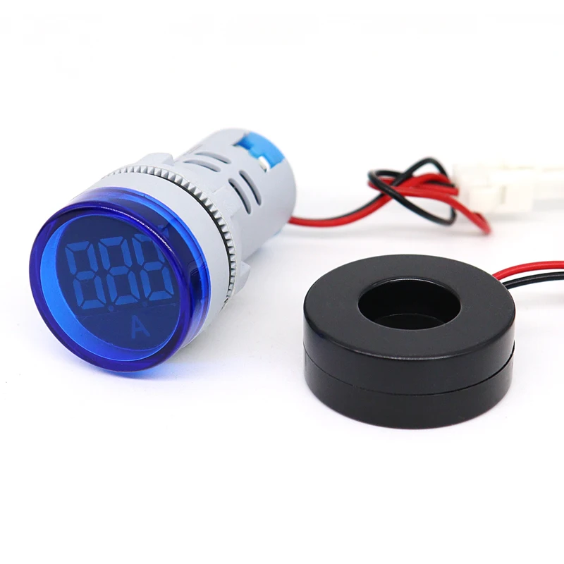 Digital Voltímetro Amperímetro Indicador LED luz AD16-22mm AC60-500V 0-100A Ronda Digital Voltímetro Amperímetro Detector de Señal de la Luz . ' - ' . 2