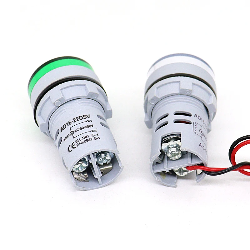 Digital Voltímetro Amperímetro Indicador LED luz AD16-22mm AC60-500V 0-100A Ronda Digital Voltímetro Amperímetro Detector de Señal de la Luz . ' - ' . 4